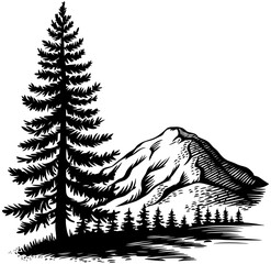 Pine Mountain SVG Clipart