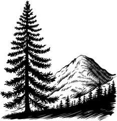 Pine Tree Mountain SVG