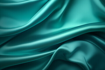 Luxurious, sparkling, soft, folded back indigo satin fabric. Background