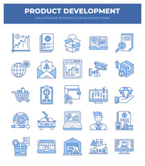 Product Development Icons. A Collection of 25 Marketing and Business Strategy Icons