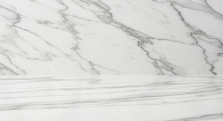 Obraz premium Elegant White Marble Surface with Soft Gray Veins for Interiors