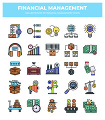 Financial Management Icons: A Collection of 25 Essential Icons for Business
