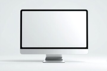 Fototapeta premium Vibrant Color Visual of Sleek Desktop Monitor Blank Screen on Transparent Background