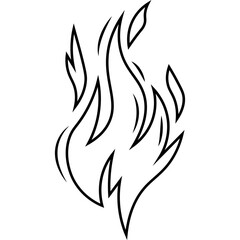 Hand Drawn Fire Outline