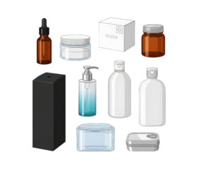 Vector graphic set against a white backdrop. Suitable for medical, cosmetic, and various other uses. Perfect for your design needs.
