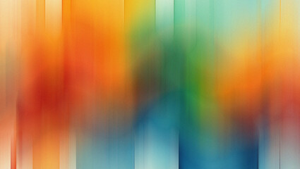 Horizontal Abstract Color Streaks of Orange Red Blue and Green with Vertical Lines background