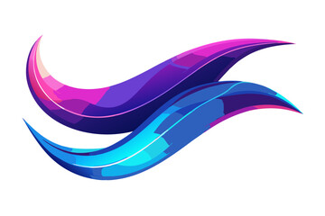 Abstract Gradient Ripple Background – Blue, Pink and Purple Vertical Waves
