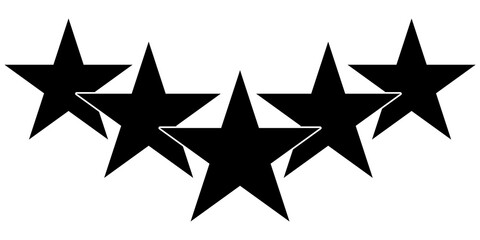 Fototapeta premium Top Bewertung: 5 schwarze Sterne 