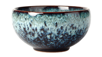 Ceramic Bowl with Reactive Glaze, isolated on transparent background