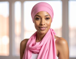 Empowered Breast Cancer Survivor Portrait for Awareness Campaign