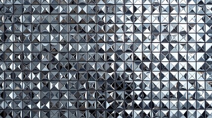 Silver chrome mosaic tiles