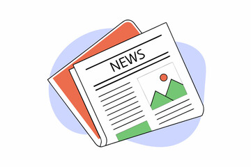 vector illustration of a newspaper