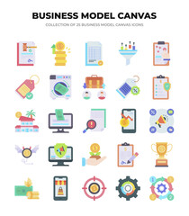 Business Model Canvas Icons. 25 Essential Icons for Planning and Strategy