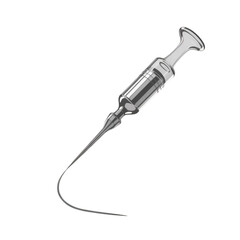 syringe on white background