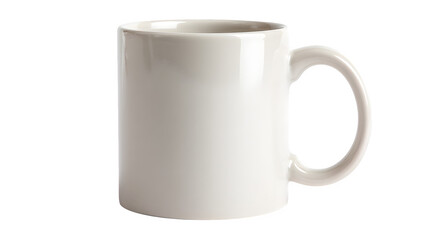 Blank White Ceramic Mug, isolated on transparent background