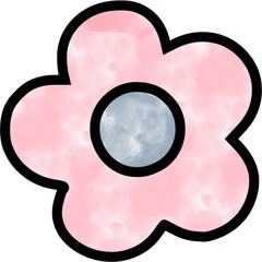 Simple Flower Illustration Isolated