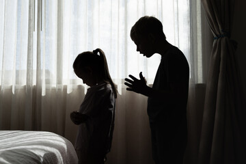 little boy yelling at sister fight, jealous kid brother and sister, siblings bad relationships, two children family conflict bullying 