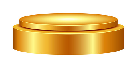 Golden display podium stage mockup