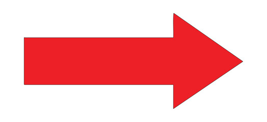 Red arrow direction sign right pointer symbol graphic illustration