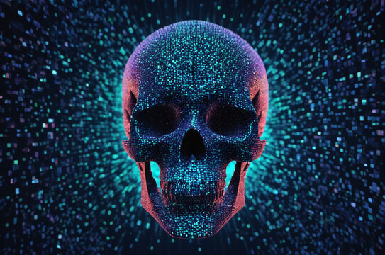 Digital Skull Spectrum. Generative AI.