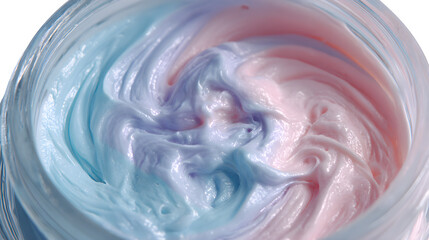 Colorful swirling liquid abstract, isolated on transparent background