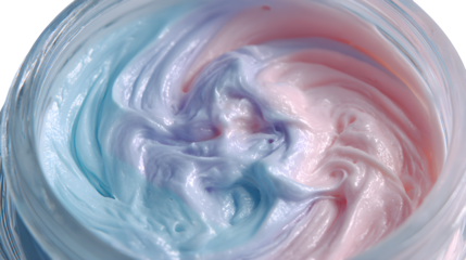 Colorful swirling liquid abstract, isolated on transparent background
