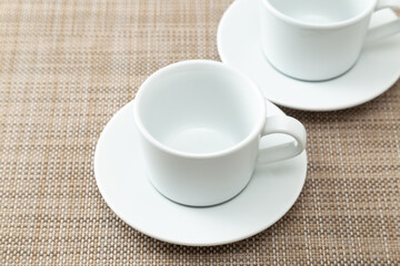 空のコーヒーカップ　