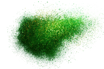 green glitter sparkle party celebration explosion PNG transparent background
