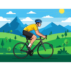 Cycling with Nature Background