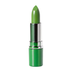 Green lipstick isolated on transparent background  
