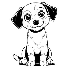 Fototapeta premium Cute puppy sitting smile