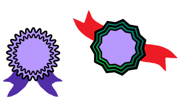 A blank hand made Award Ribbon 