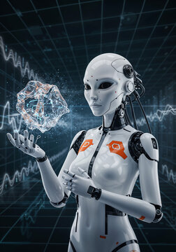 artificial intelligence in the hand of a cyborg . Generative AI