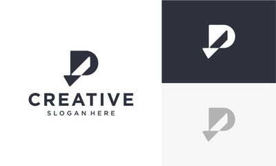 initial p vector logo	