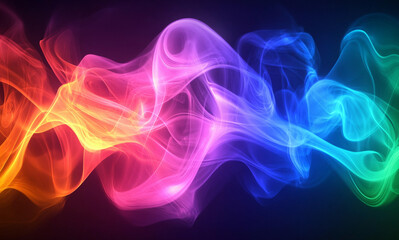 Obraz premium 흑백, 무지개 연기 배경