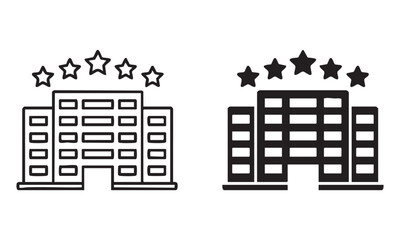 Obraz premium Five star hotel icon vector illustration 