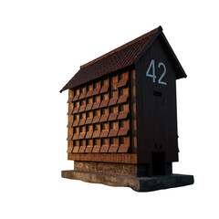 Traditional Dovecote Birdhouse with Number 42