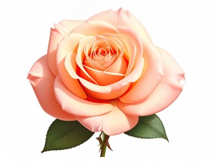 Peachy rose, detailed and vibrant