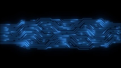 Futuristic motherboard circuit graphic 4K Loop animation background. Printed circuit board PCB. Electronic connections, communication, futuristic technology. hi-tech digital data. - Powered by Adobe