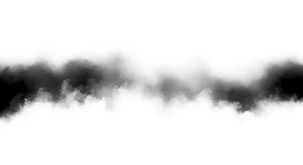 Abstract wispy smoke cloud texture background with soft glowing light effect for creative design isolated on transparent background
