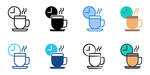 Break icon set multiple style collection 

