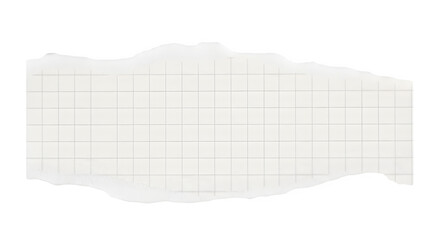 Torn paper texture with faint grid lines ideal for design backgrounds and collage elements isolated...