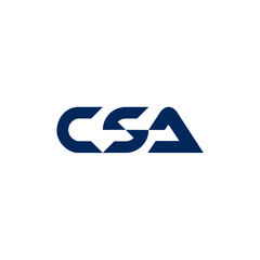 CSA abstract letter logo design. This logo is designed by three abstract letters.