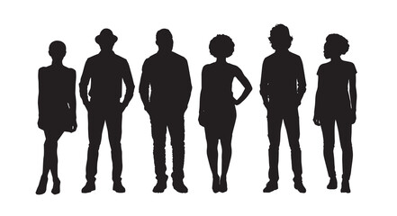 group of people silhouettes