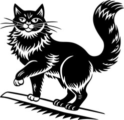 black cat with a big smile