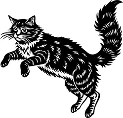 black cat vector illustration