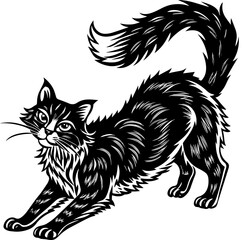 vector illustration of a cute cat