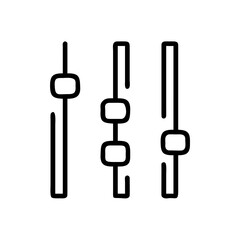 Audio Equalizer Control Sliders Icon For Web And Graphic Design