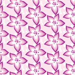 seamless pattern with pink flowers
