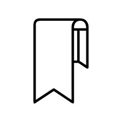 Bookmark Rectangular Shape Ribbon Icon For Web And Graphic Design